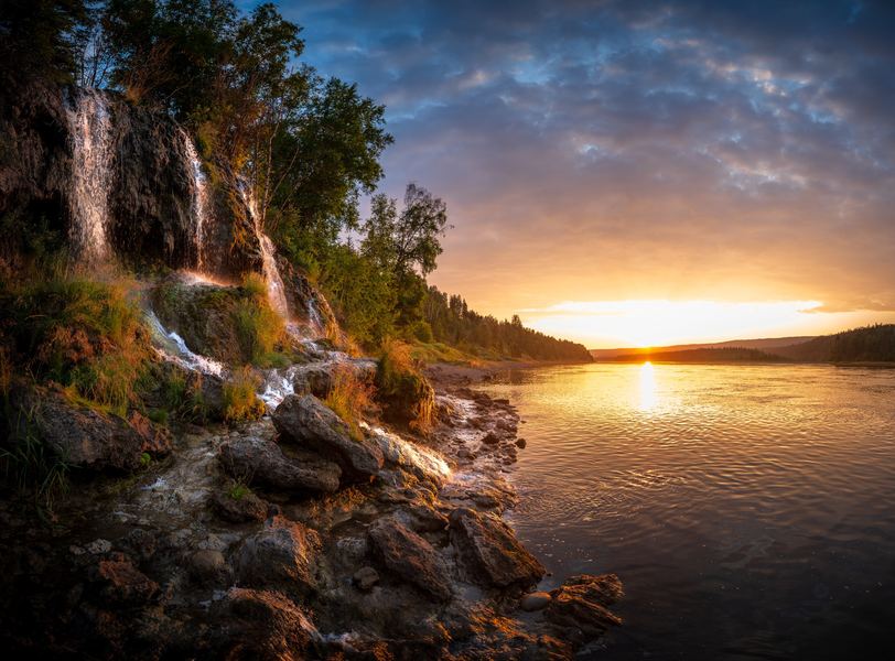 Sunrise on the Peace River, Peace Region