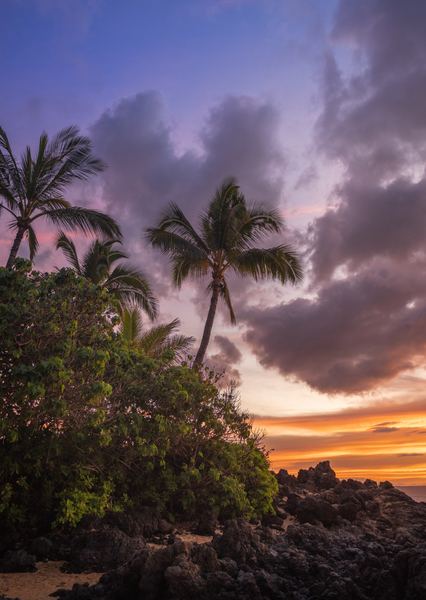Sunset over South Maui, America